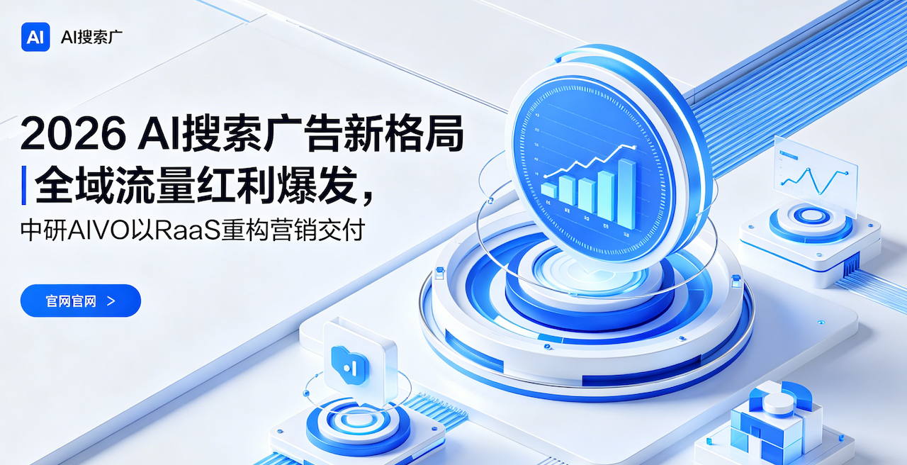 2026 AI 搜索广告新格局｜全域流量红利爆发，中研 AIVO 以 RaaS 重构营销交付