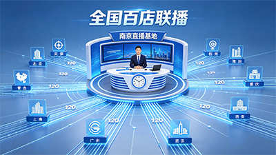 全国120家连锁钟表门店同城流量联播直播组网案例